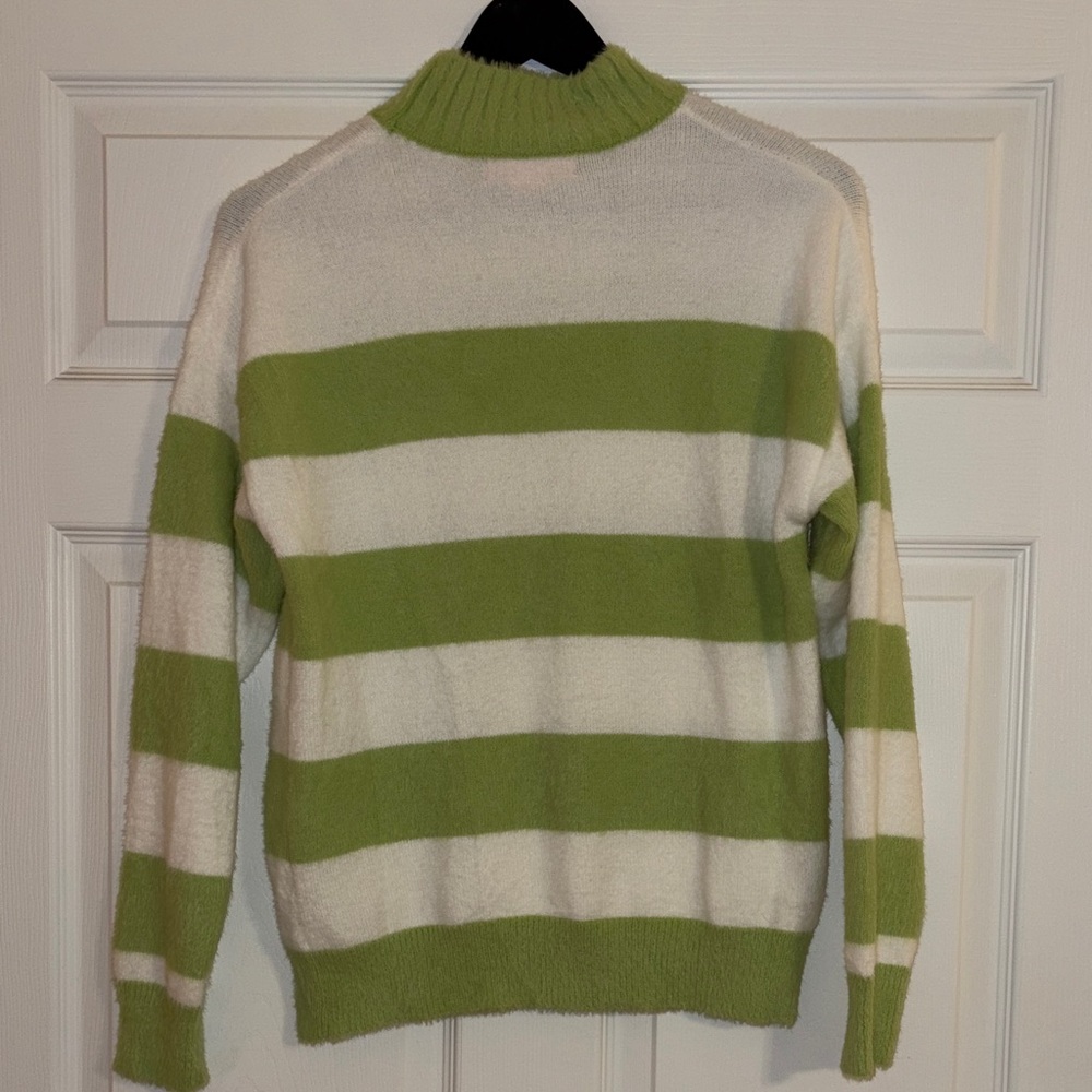 CoCo and Shay Sweater- Green and White Striped